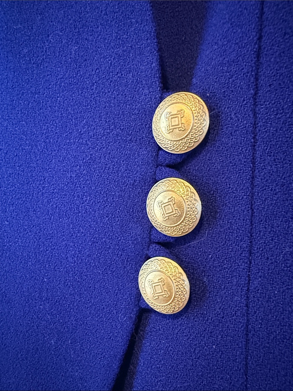 Kasper Women's Cobalt Blue Blazer with Gold Buttons - Picture 4 of 4